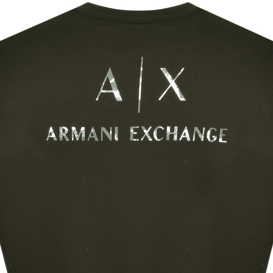 Alternative Image for ProductArmani Exchange Crew Neck Logo Sweatshirt Green3